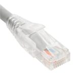 ICC Cat6 Patch Cord 1ft Gray Clear Boot - High Density