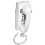 Cortelco Mini Wall Phone w/ Volume Control - White