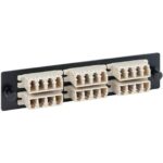 ICC 6 Quad LC 24F Beige Fiber Optic Adapter Panel MM