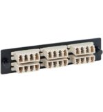 ICC 6 Quad LC 24F Beige Fiber Optic Adapter Panel MM