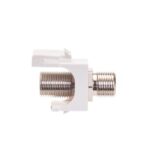 ICC Nickel-Plated F-Type Modular Jack, White, Audio/Video - Image 2
