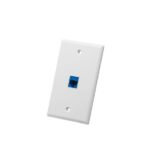 ICC White 1-Gang Flat Faceplate, 1-Port Snap-In - Image 3