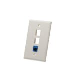 ICC IC107F03AL 1-Gang 3-Port Almond Faceplate for Walls - Image 3