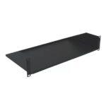 Wavenet 1U 14" Single-Sided Solid Rack Shelf - Black