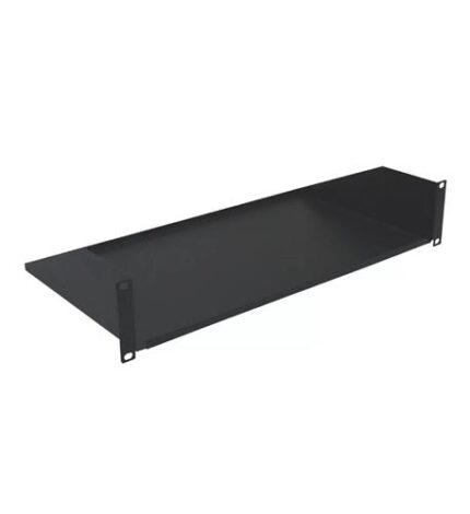 Wavenet 1U 14" Single-Sided Solid Rack Shelf - Black