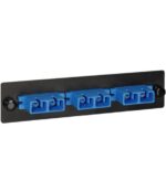3 Duplex SC Singlemode Fiber Adapter Panel Blue 6F SM