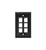 ICC IC107F06BK 1-Gang 6-Port Faceplate for Voice and Data - Image 2
