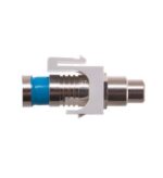 ICC IC107RQGWH White RG6Q RCA Compression Crimp Connector - Image 2
