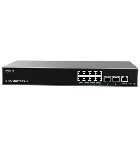 Enterprise Layer 3 Managed PoE Network S Grandstream GS-GWN7811P Layer 3 PoE Managed 8-Port Switch - Image 1
