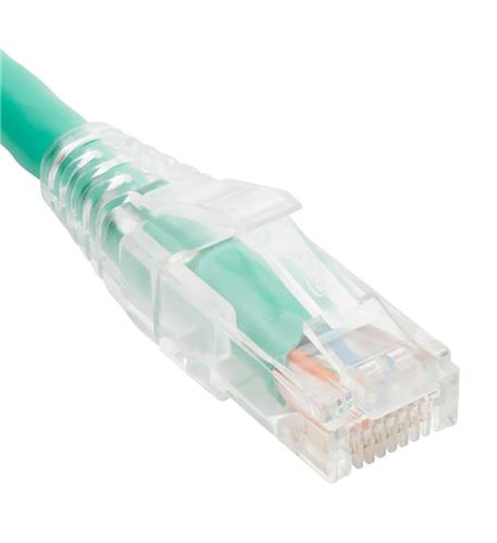 PATCH CORD, CAT 6, CLEAR BOOT, 10' GREEN ICC ICPCST10GN 10ft Cat6 Patch Cord with Green Clear Boot - Image 1