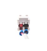 ICC IC107DSCWH White Dual Speaker Keystone Jack for Home Theater - Image 3