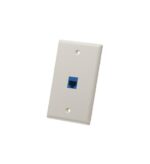 ICC Almond 1-Gang Flat Faceplate with 1 Port - Single Gang - Image 3