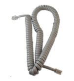Cablesys 12ft Medium Gray Modular Coiled Handset Cord - Image 2