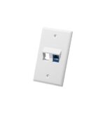 ICC White 1-Gang Angled 2-Port Faceplate for Keystone - Image 3