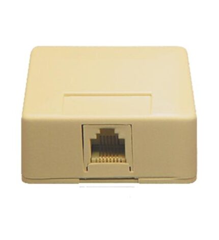 ICC IC625SB6IV Ivory RJ-11 6P6C Surface Mount Jack for Voice