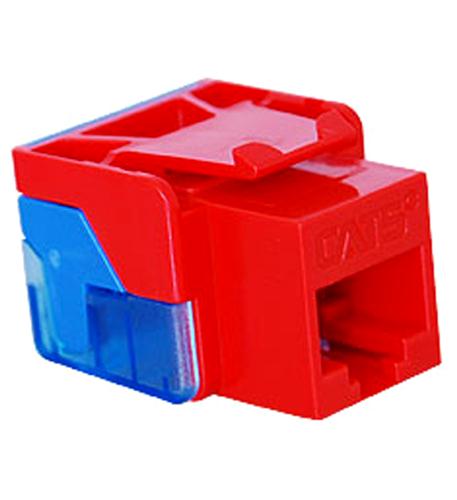 MODULE, CAT 5e, EZ, RED ICC IC1078E5RD High Speed Cat 5e Modular Connector for Networks - Image 1