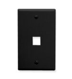 ICC Black 1-Gang Single Port Faceplate for Data & Voice