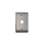 ICC Stainless Steel 1-Gang 1-Port Faceplate - Snap-In