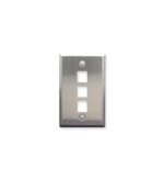 ICC IC107SF3SS Stainless Steel 1-Gang 3-Port Networking Faceplate