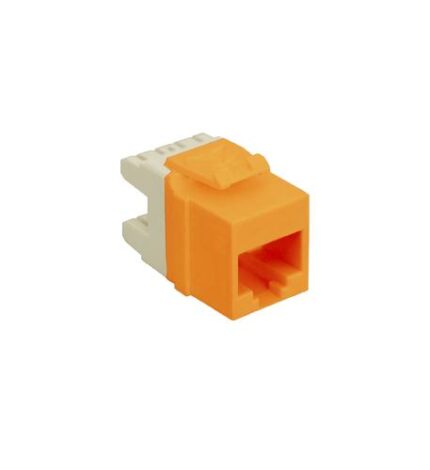 ICC IC1076F0OR Orange HD RJ11 Voice Keystone Jack for Calls