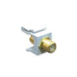 Gold Plated White F-Type Keystone Jack Connector