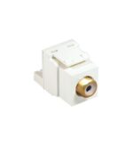 ICC IC107B8GWH Gold Plated RCA IDC Insert Module White