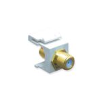 ICC Gold Plated F-Type 3GHz Keystone Jack White Module