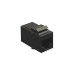 ICC Black Cat6 In-Line Keystone Modular Coupler