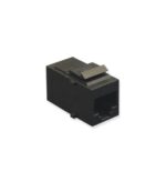 ICC Black Cat6 In-Line Keystone Modular Coupler