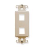 ICC IC107DI2IV Ivory 2-Port Voice and Data Insert Panel