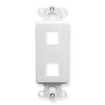 Decorex 2-Port White Decora Insert for Voice & Data