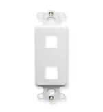 Decorex 2-Port White Decora Insert for Voice & Data