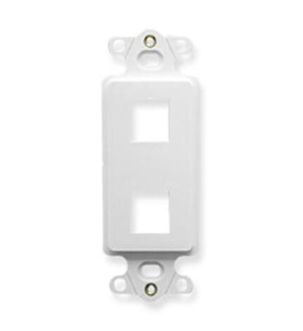 Decorex 2-Port White Decora Insert for Voice & Data