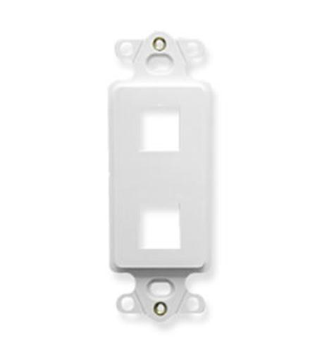 INSERT, DECOREX, 2-PORT, WHITE Decorex 2-Port White Decora Insert for Voice & Data - Image 1