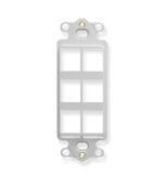 ICC IC107DI6WH 6-Port White Decora Insert for Voice Data