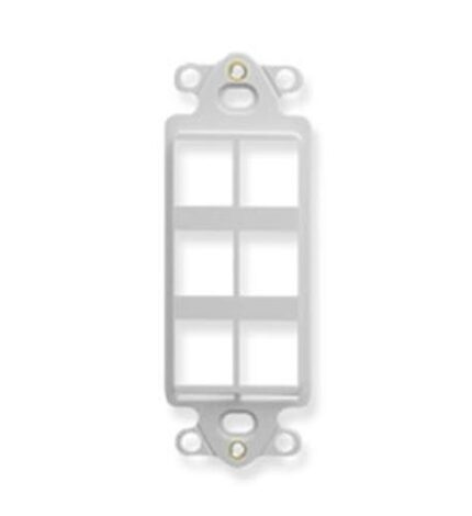 ICC IC107DI6WH 6-Port White Decora Insert for Voice Data