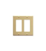 ICC IC107DFDIV Ivory 2-Gang Decora Voice Faceplate