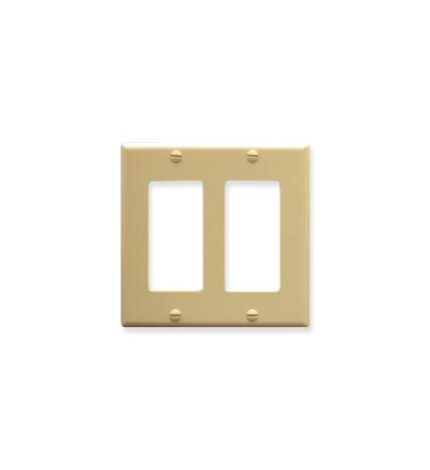 ICC IC107DFDIV Ivory 2-Gang Decora Voice Faceplate