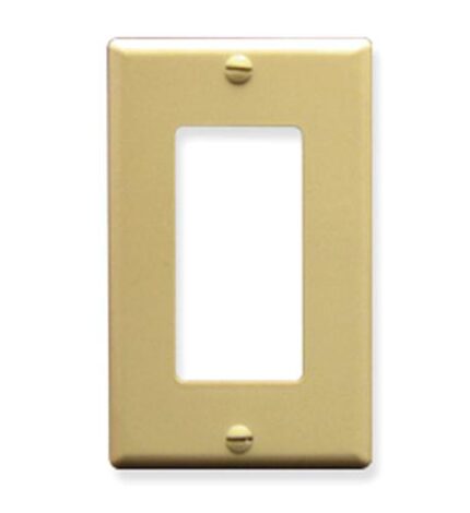 ICC IC107DFSIV Ivory 1-Gang Voice Decora Faceplate with Screws