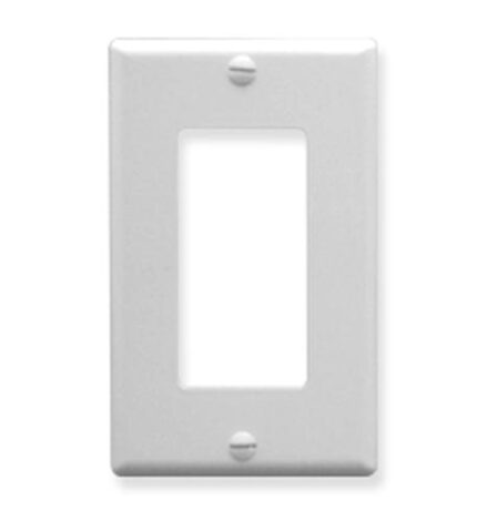 Decorex White 1 Gang Decora Faceplate with Screws