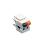 ICC IC107DSCWH White Dual Speaker Keystone Jack for Home Theater