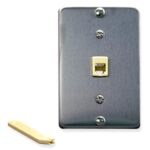 ICC Stainless Steel 6P6C Wall Plate Single Gang Port
