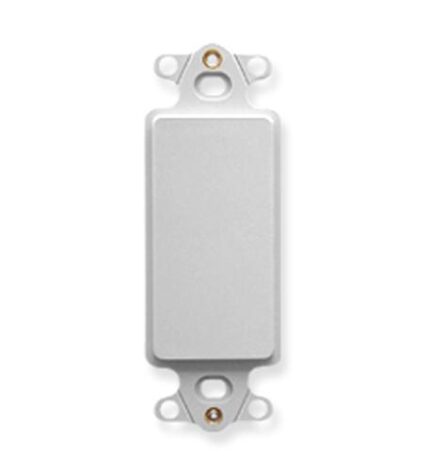ICC White plastic Decora blank insert for switch plates
