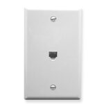ICC White 6P6C Voice Wall Plate Single Gang 1 Port