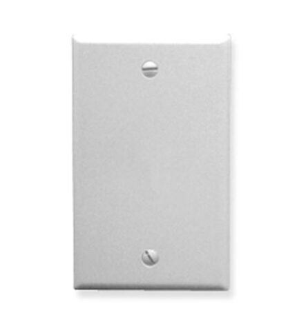 ICC White 1 Gang Flush Wall Plate Blank with Screws