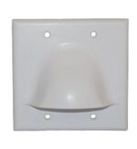 ICC IC640BDSWH White Double Gang Low Voltage Faceplate