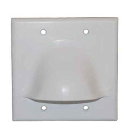 ICC IC640BDSWH White Double Gang Low Voltage Faceplate