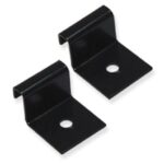 ICC Runway Wall Brackets, Steel, Black Textured, 2 Pack