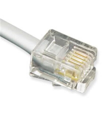 Cablesys Flat 14ft Phone Line Cord for Home and Office