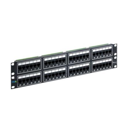 ICC 48-Port CAT6 Patch Panel, 2U Rack Mount